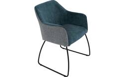 Goossens eetkamerstoel lisbet blauw stof - 8219495-01