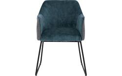 Goossens eetkamerstoel lisbet blauw stof - 8219495-01