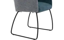 Goossens eetkamerstoel lisbet blauw stof - 8219495-01