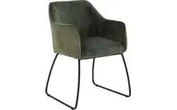 Goossens eetkamerstoel lisbet groen stof - 8219496-01