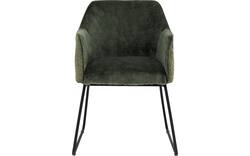 Goossens eetkamerstoel lisbet groen stof - 8219496-01