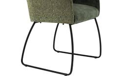 Goossens eetkamerstoel lisbet groen stof - 8219496-01