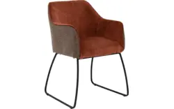 Goossens eetkamerstoel lisbet bruin stof - 8219497-01