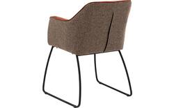 Goossens eetkamerstoel lisbet bruin stof - 8219497-02