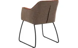 Goossens eetkamerstoel lisbet bruin stof - 8219497-01