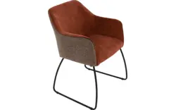 Goossens eetkamerstoel lisbet bruin stof - 8219497-01