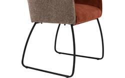 Goossens eetkamerstoel lisbet bruin stof - 8219497-01
