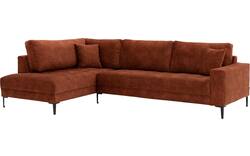 Goossens hoekbank coco bruin stof - 8219559-02