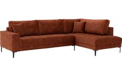 Goossens hoekbank coco bruin stof - 8219559-gespiegeld-02