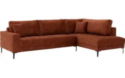Goossens hoekbank coco bruin stof - 8219559-gespiegeld-01
