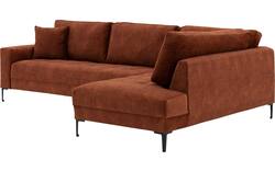 Goossens hoekbank coco bruin stof - 8219559-gespiegeld-01