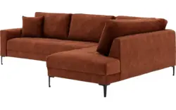 Goossens hoekbank coco bruin stof - 8219559-gespiegeld-01