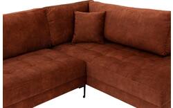 Goossens hoekbank coco bruin stof - 8219559-gespiegeld-01