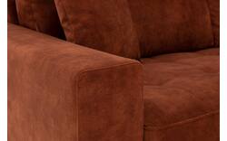 Goossens hoekbank coco bruin stof - 8219559-gespiegeld-01