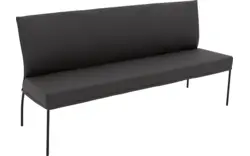 Goossens eetkamerbank funk grijs leer - 8220160-01