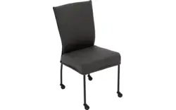 Goossens eetkamerstoel funk grijs leer - 8220161-02