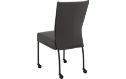 Goossens eetkamerstoel funk grijs leer - 8220161-02
