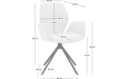 Goossens eetkamerstoel hera grijs stof - 8193225-03