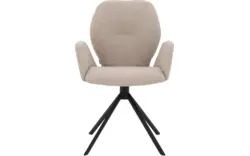 Goossens eetkamerstoel hera beige stof - 8221049-02