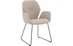 Goossens eetkamerstoel hera beige stof - 8221065-02