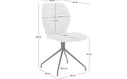 Goossens eetkamerstoel hera wit stof - 8221074-01