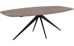 Goossens excellent eettafel uniek donker bruin eiken - 8221100-01