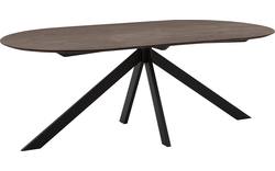 Goossens excellent eettafel uniek donker bruin eiken - 8221304-01