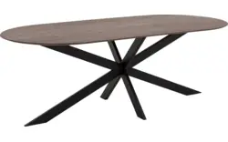 Goossens excellent eettafel uniek donker bruin eiken - 8221410-01