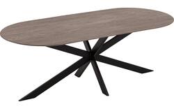 Goossens excellent eettafel uniek donker bruin eiken - 8221410-01