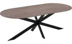 Goossens excellent eettafel uniek donker bruin eiken - 8221410-01