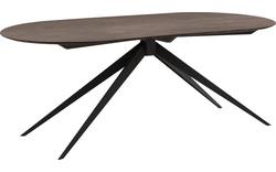 Goossens excellent eettafel uniek donker bruin eiken - 8221526-01