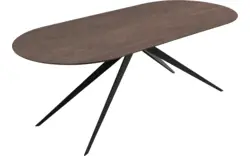 Goossens excellent eettafel uniek donker bruin eiken - 8221527-03