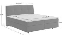 Goossens basic boxspring compleet gusta beige stof - 8221904-01