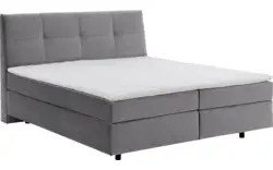 Goossens basic boxspring compleet gusta grijs stof - 8221906-01