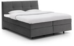 Goossens basic boxspring compleet gusta grijs stof - 8221902-01-A