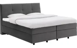 Goossens basic boxspring compleet gusta grijs stof - 8221907-01