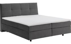 Goossens basic boxspring compleet gusta grijs stof - 8221907-01
