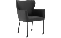 Goossens excellent eetkamerstoel leogang zwart leer - 8222214-01