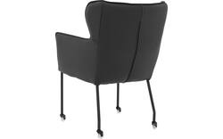 Goossens excellent eetkamerstoel leogang zwart leer - 8222214-02