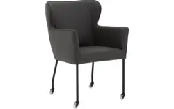 Goossens excellent eetkamerstoel leogang grijs leer - 8222215-01
