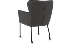 Goossens excellent eetkamerstoel leogang grijs leer - 8222215-02