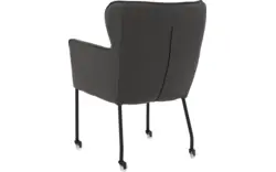 Goossens excellent eetkamerstoel leogang grijs leer - 8222215-01