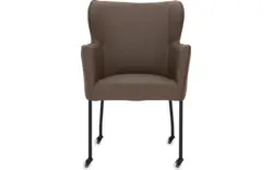 Goossens excellent eetkamerstoel leogang bruin leer - 8222216-01