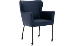 Goossens excellent eetkamerstoel leogang blauw leer - 8222218-01