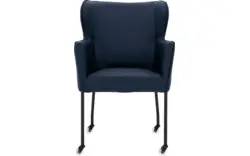 Goossens excellent eetkamerstoel leogang blauw leer - 8222218-01