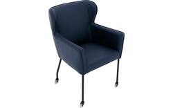 Goossens excellent eetkamerstoel leogang blauw leer - 8222218-01