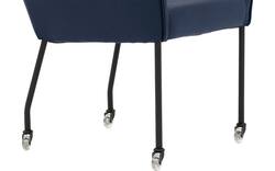 Goossens excellent eetkamerstoel leogang blauw leer - 8222218-01