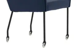 Goossens excellent eetkamerstoel leogang blauw leer - 8222218-01