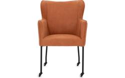 Goossens excellent eetkamerstoel leogang bruin leer - 8222219-01
