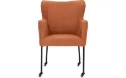 Goossens excellent eetkamerstoel leogang bruin leer - 8222219-01